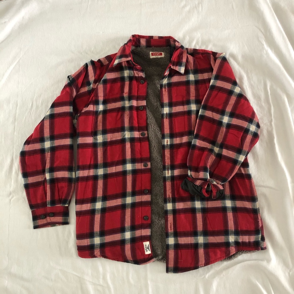WRANGLER fleece lined flannel.